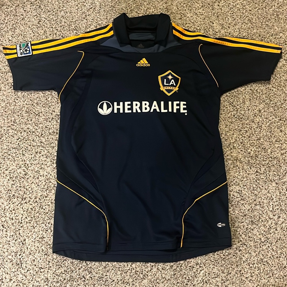 LA Galaxy 2007/2008 Away David Beckham Jersey - Navy Blue